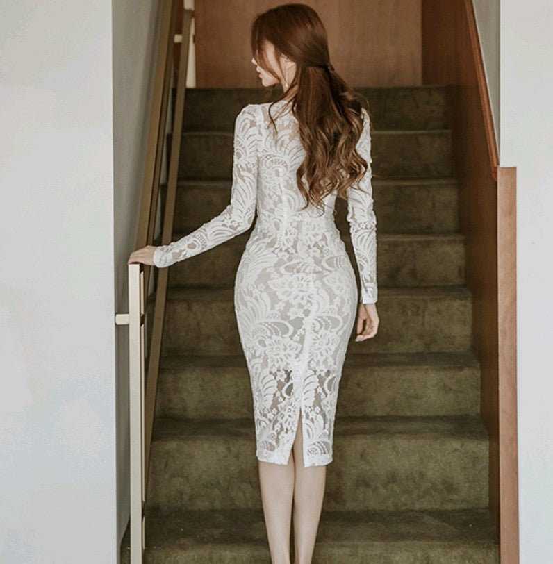 Alure Lace Midi Dress