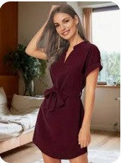 Aubrelle Bowknot Belted Summer Dress