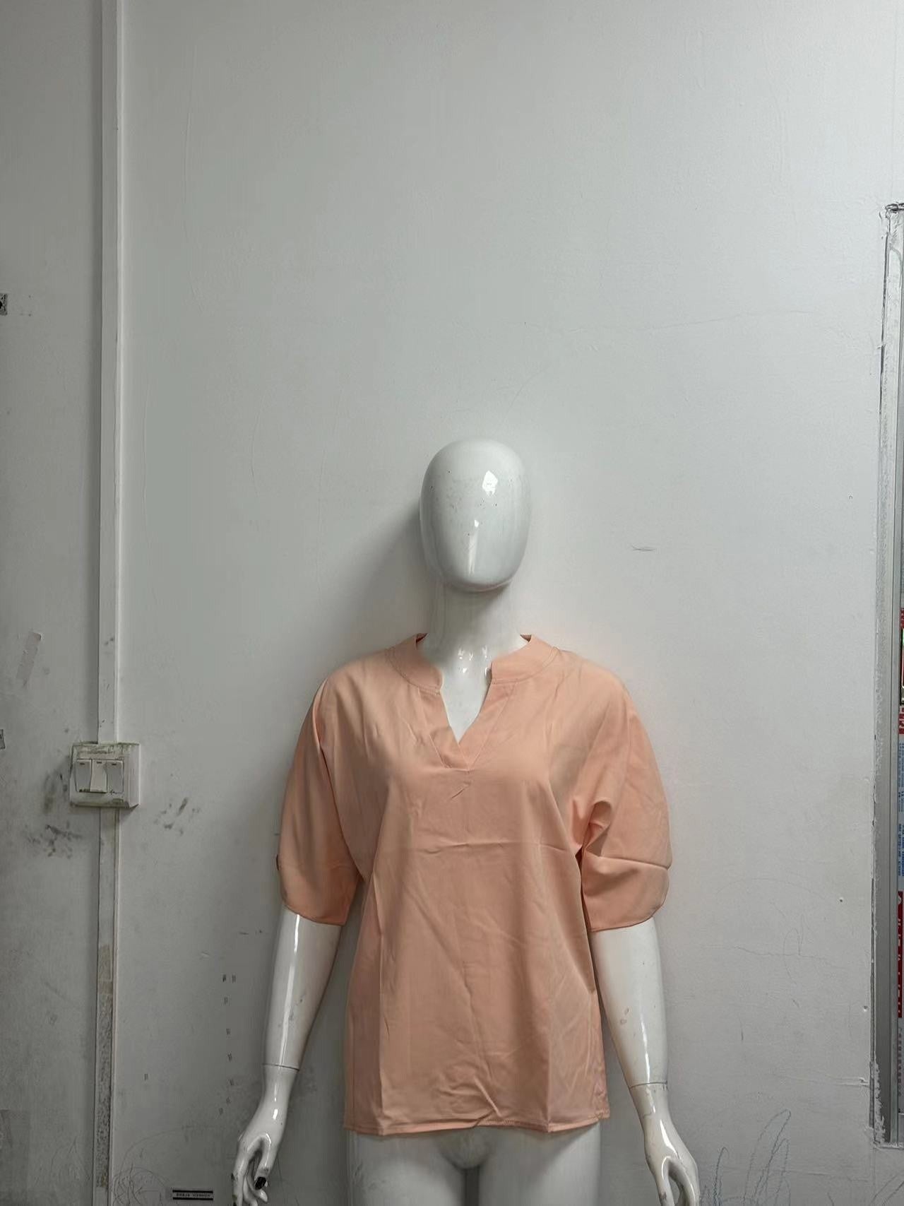 Auvie V-Neck Chiffon Blouse