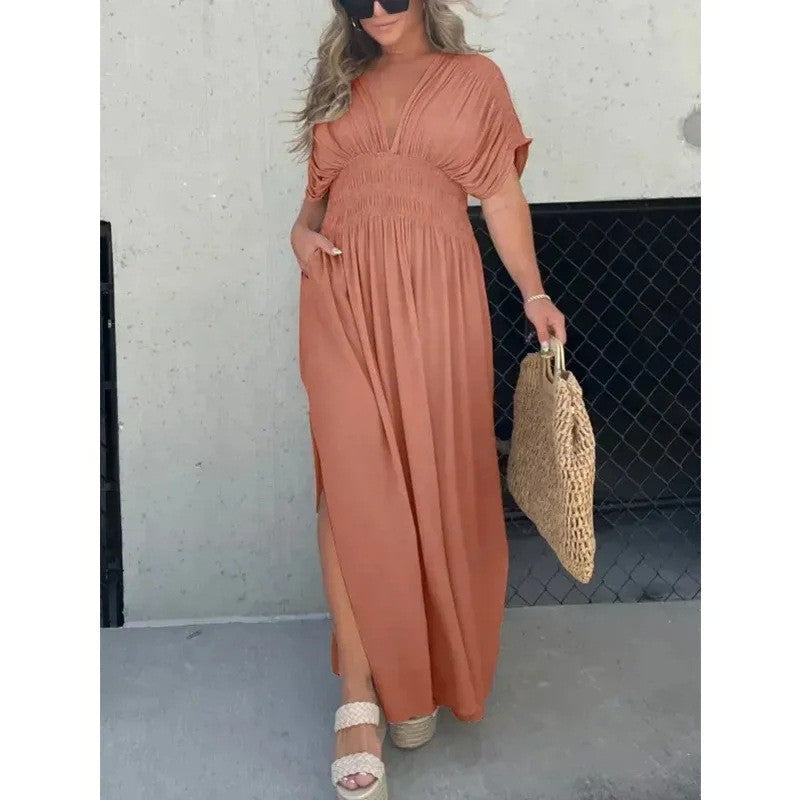 SlitAura Batwing Maxi Summer Dress