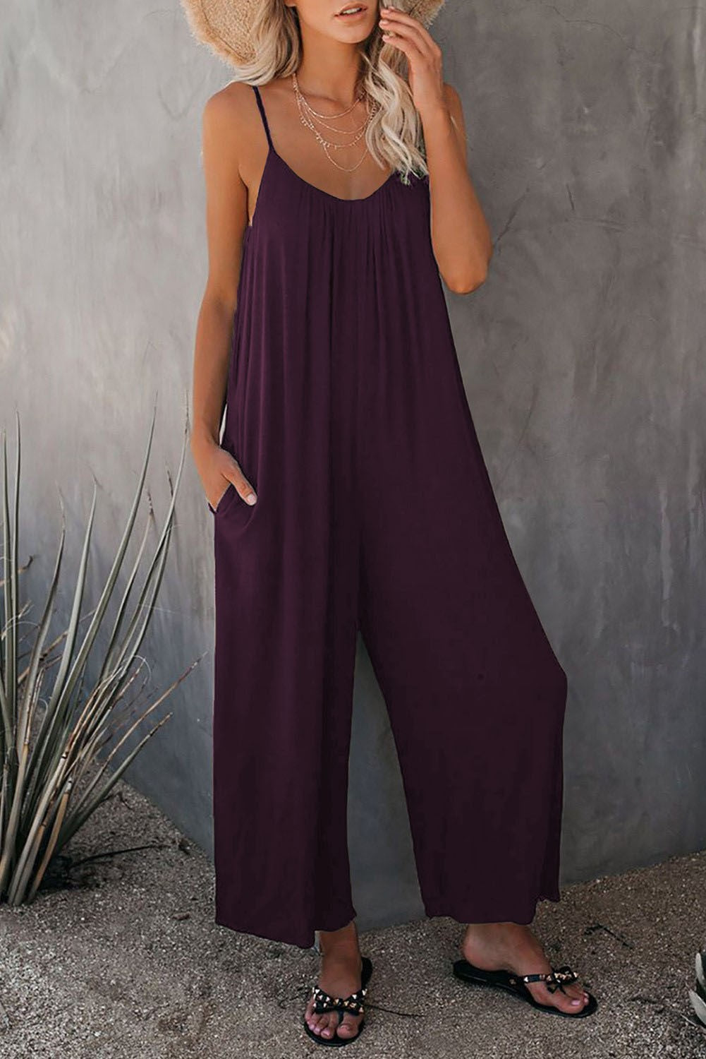 Valena Pocketed Wide-Leg Jumpsuit