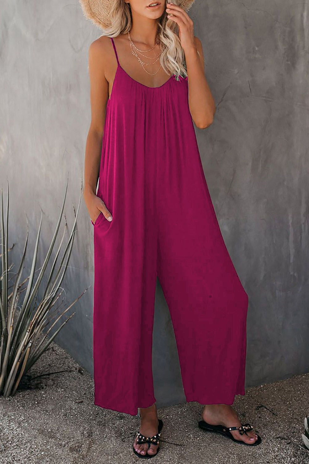 Valena Pocketed Wide-Leg Jumpsuit