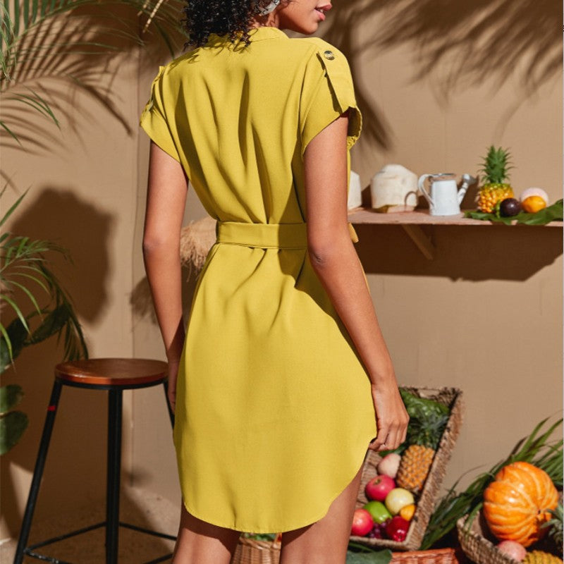 Aubrelle Bowknot Belted Summer Dress