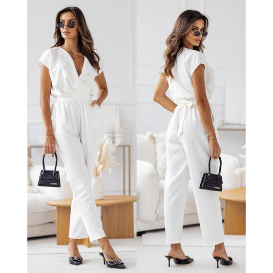 Avenelle Lace-Up Utility Jumpsuit