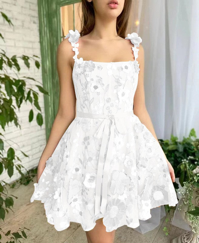 Floravie 3D Suspender A-Line Dress