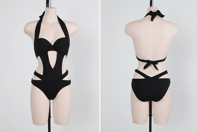 Noire Tides Halter Trikini
