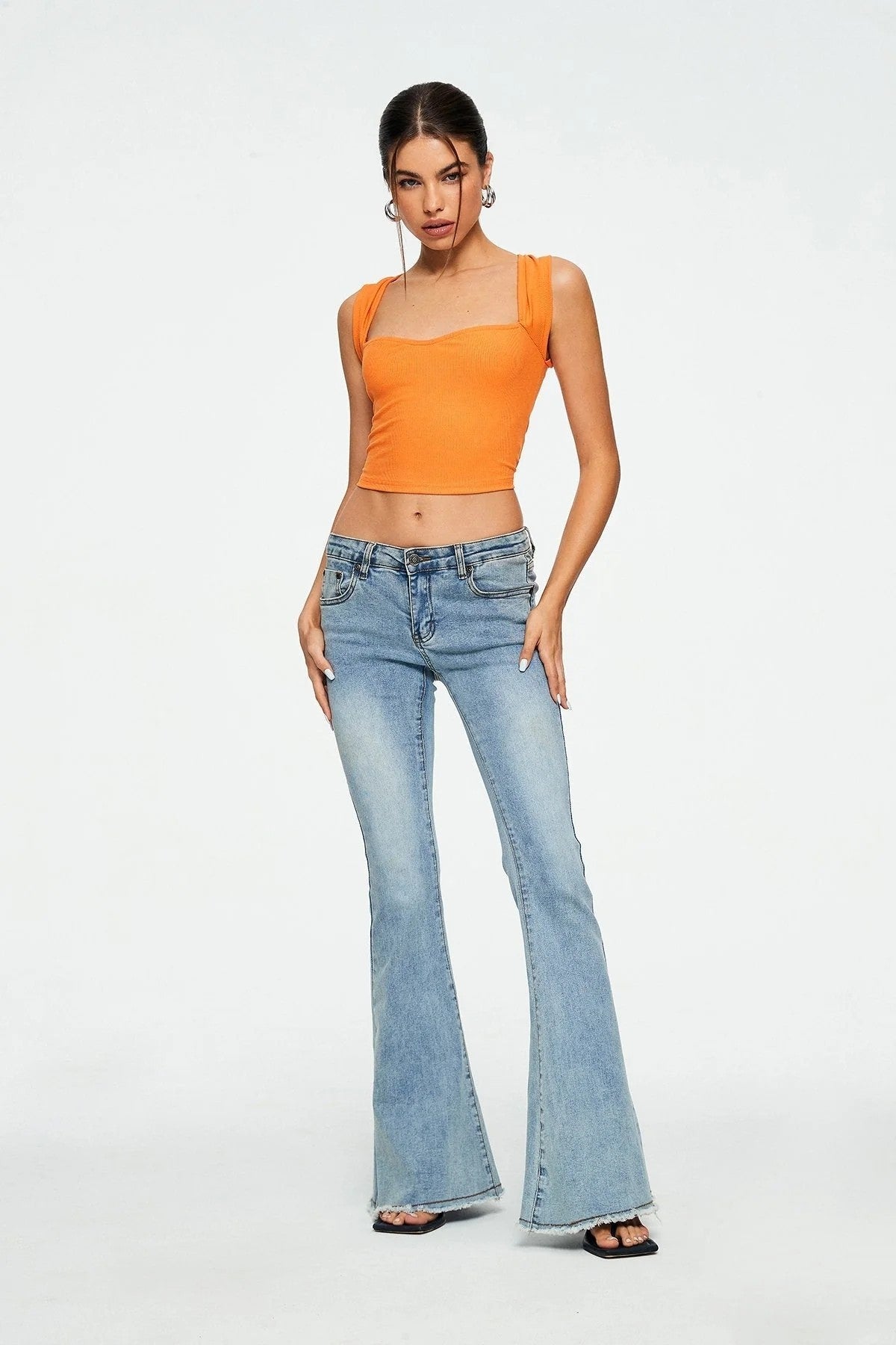 SweetRib Sleeveless Sweetheart Crop Top
