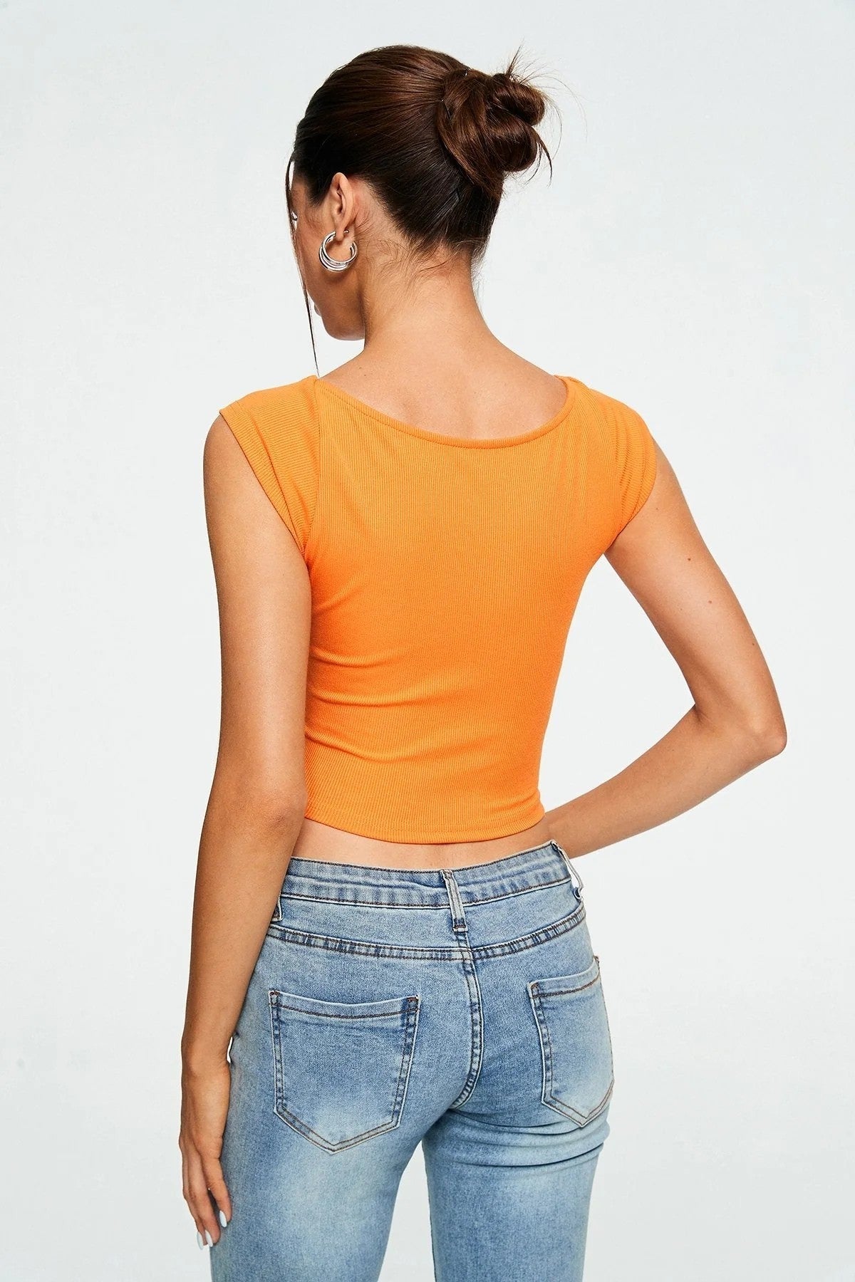 SweetRib Sleeveless Sweetheart Crop Top