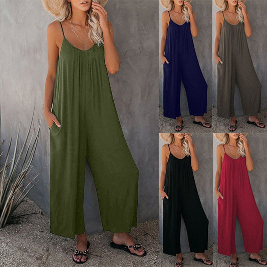Valena Pocketed Wide-Leg Jumpsuit