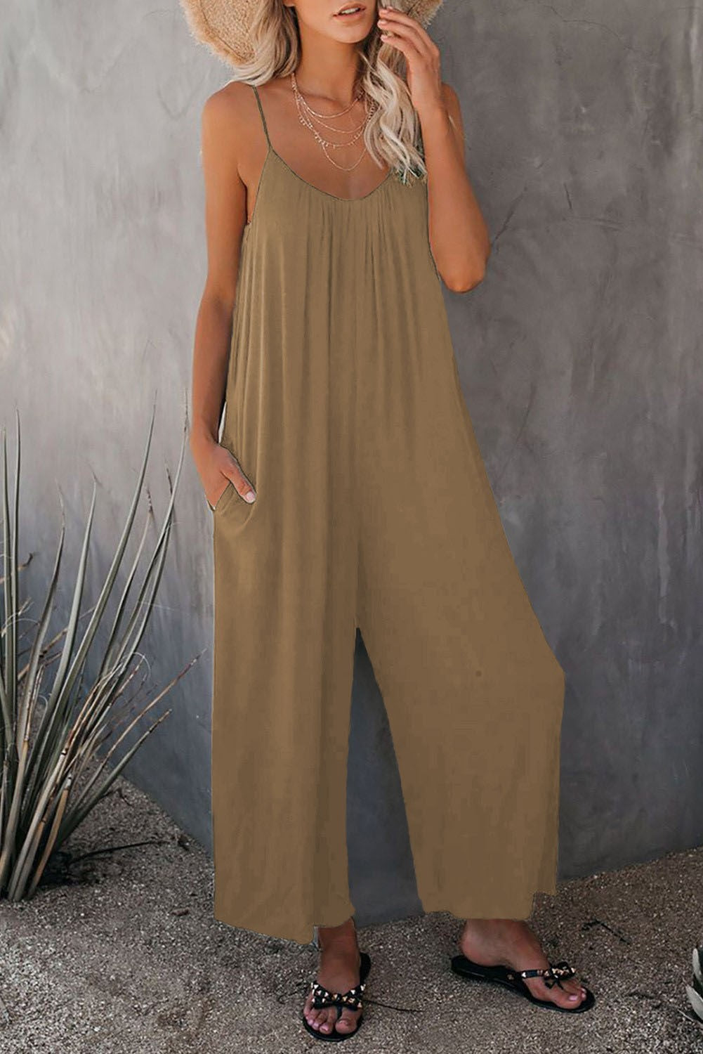 Valena Pocketed Wide-Leg Jumpsuit