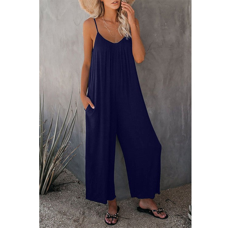 Valena Pocketed Wide-Leg Jumpsuit