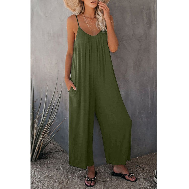 Valena Pocketed Wide-Leg Jumpsuit