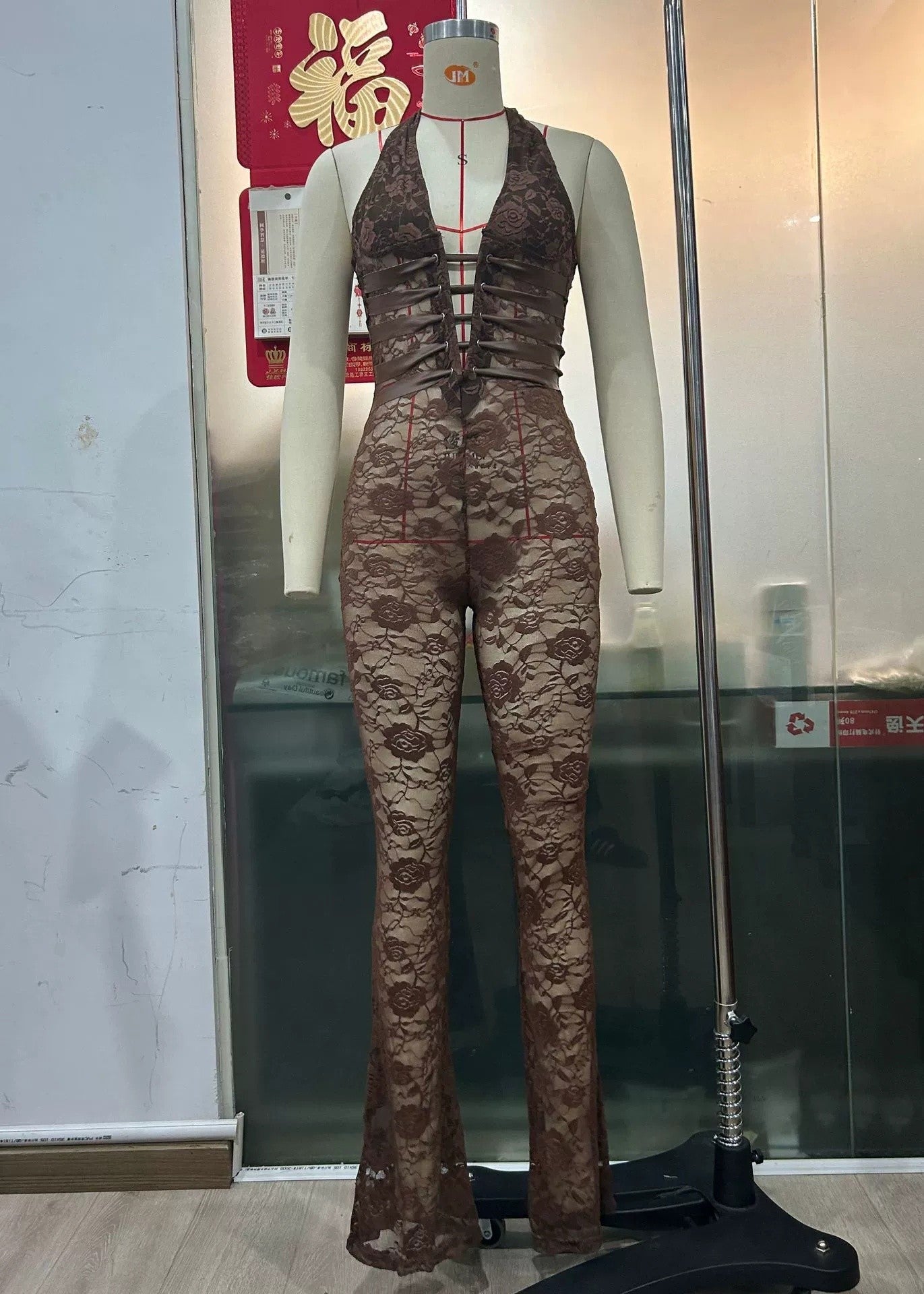 Velare Lace Contour Jumpsuit